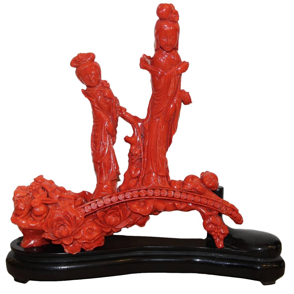 19th Century Red Coral, China For Sale