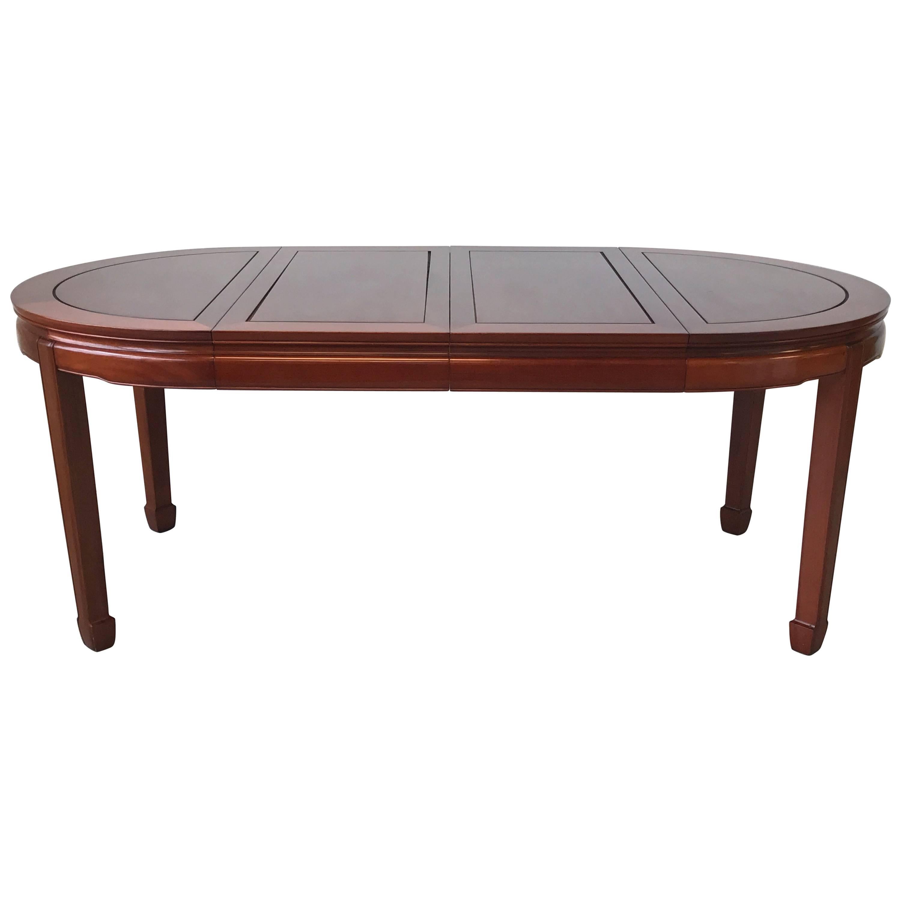 1960s Ming Style Rosewood Dining Table with Two Leaves For Sale