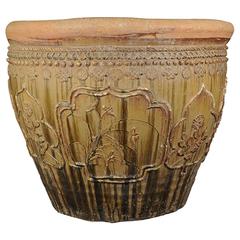 Chinese Monumental Glazed Relief Jar 5