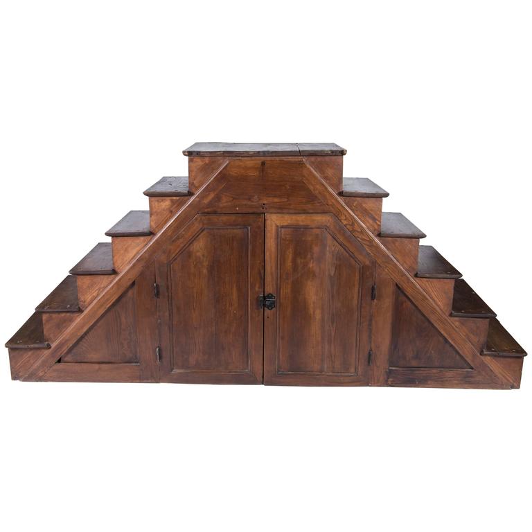 Wooden Stairs with Storage at 1stdibs