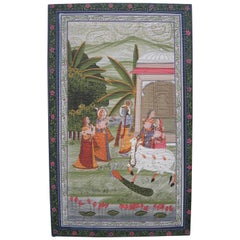 Fine Vintage Indian Painting on Silk