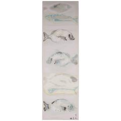 Paintings of Fish on Linen Panel