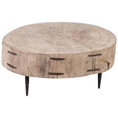 Vintage Wood Slab Coffee Table