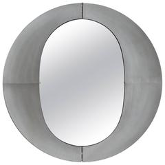 Large Etched Circular Aluminium Mirror by Lorenzo Burchiellaro, 1970 12