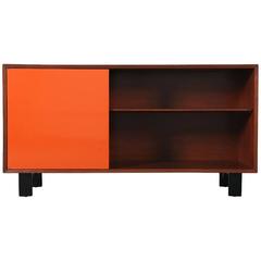Retro George Nelson Two-Tone Lacquer and Walnut Credenza for Herman Miller