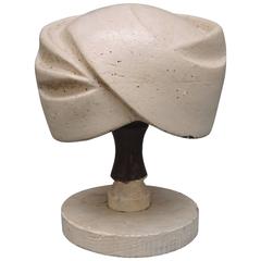 Antique French Wood Hat Block Mold, circa 1920