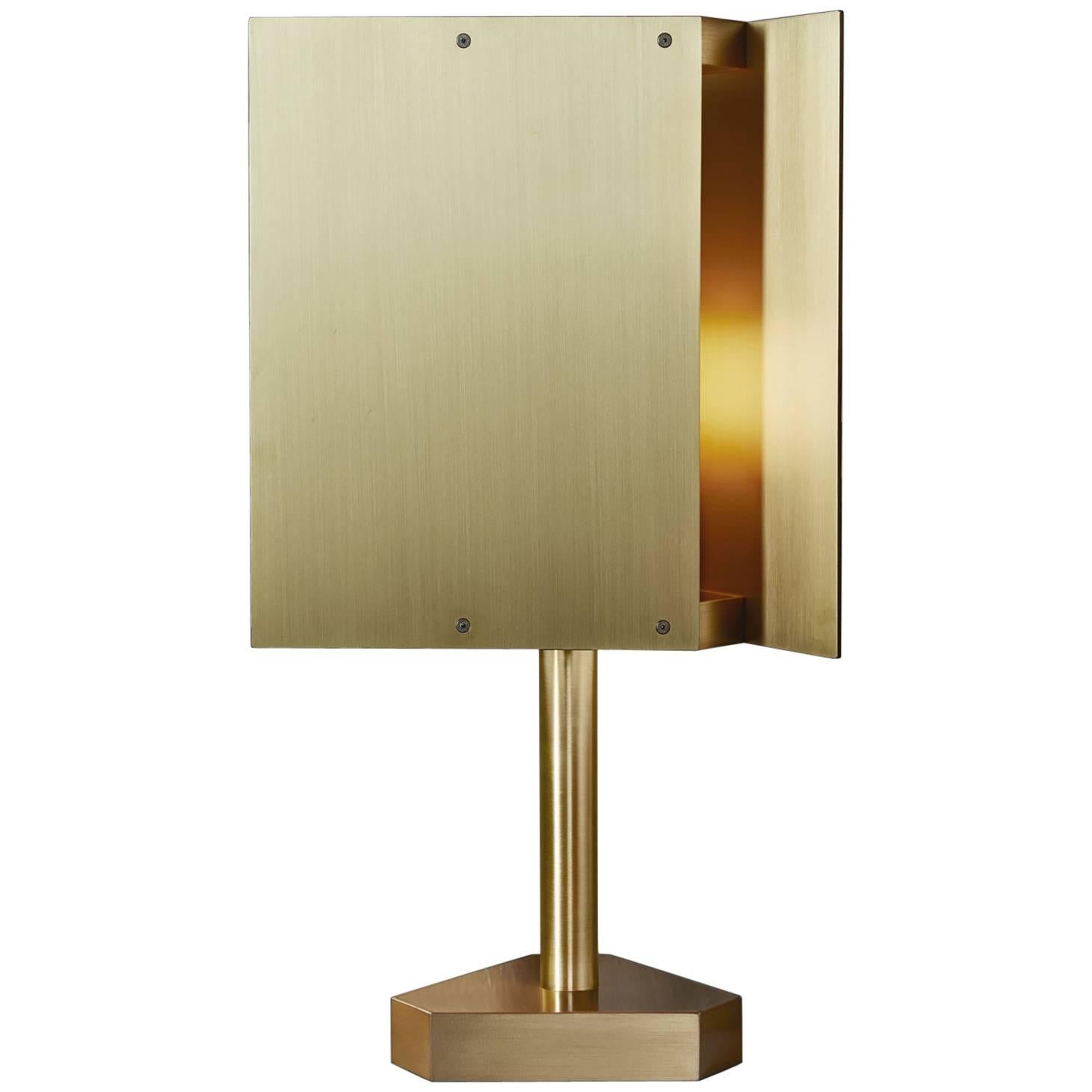 Tripp Table Lamp in Satin Brass by Pelle