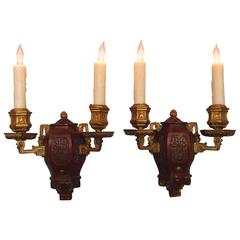 Pair of Early 20th Century New York Caldwell Aesthetic Movement Sconces