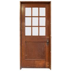 Oak Early 20th Century School House Door 4
