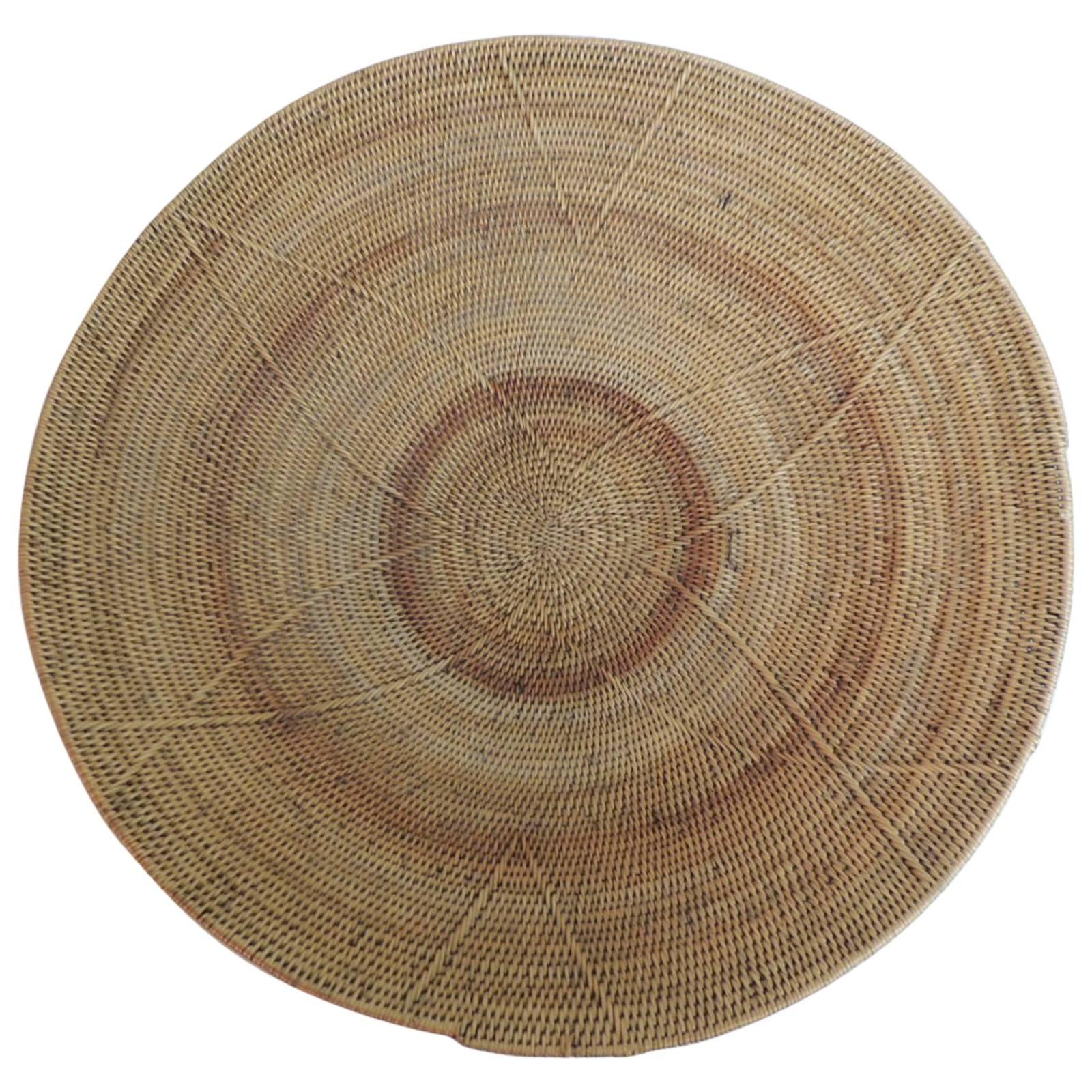 Round Vintage African Artisanal Basquet