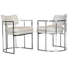 Pair of Chrome Armchairs by Milo Baughman for Thayer Coggin, 1971 8