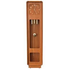 Vintage Rare Teak Westminster Grandfather Clock