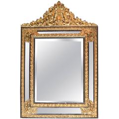 Antique French Rococo Cushion Mirror Gilt Pier Mirror
