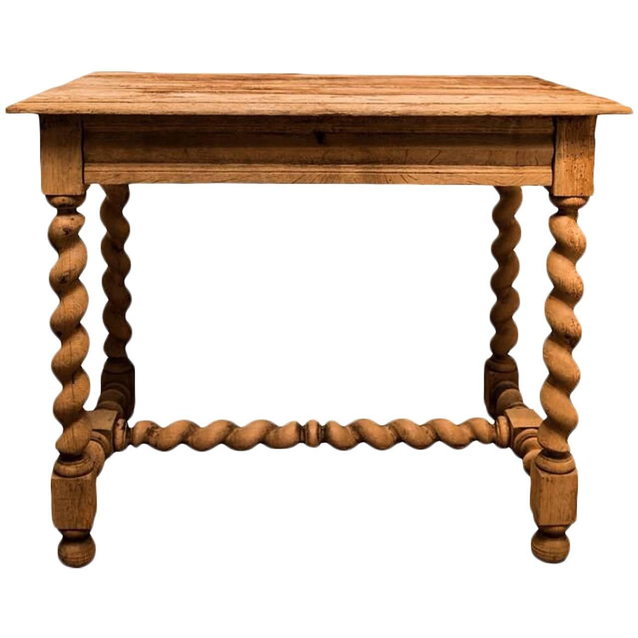 Antique Wood Side Table For Sale