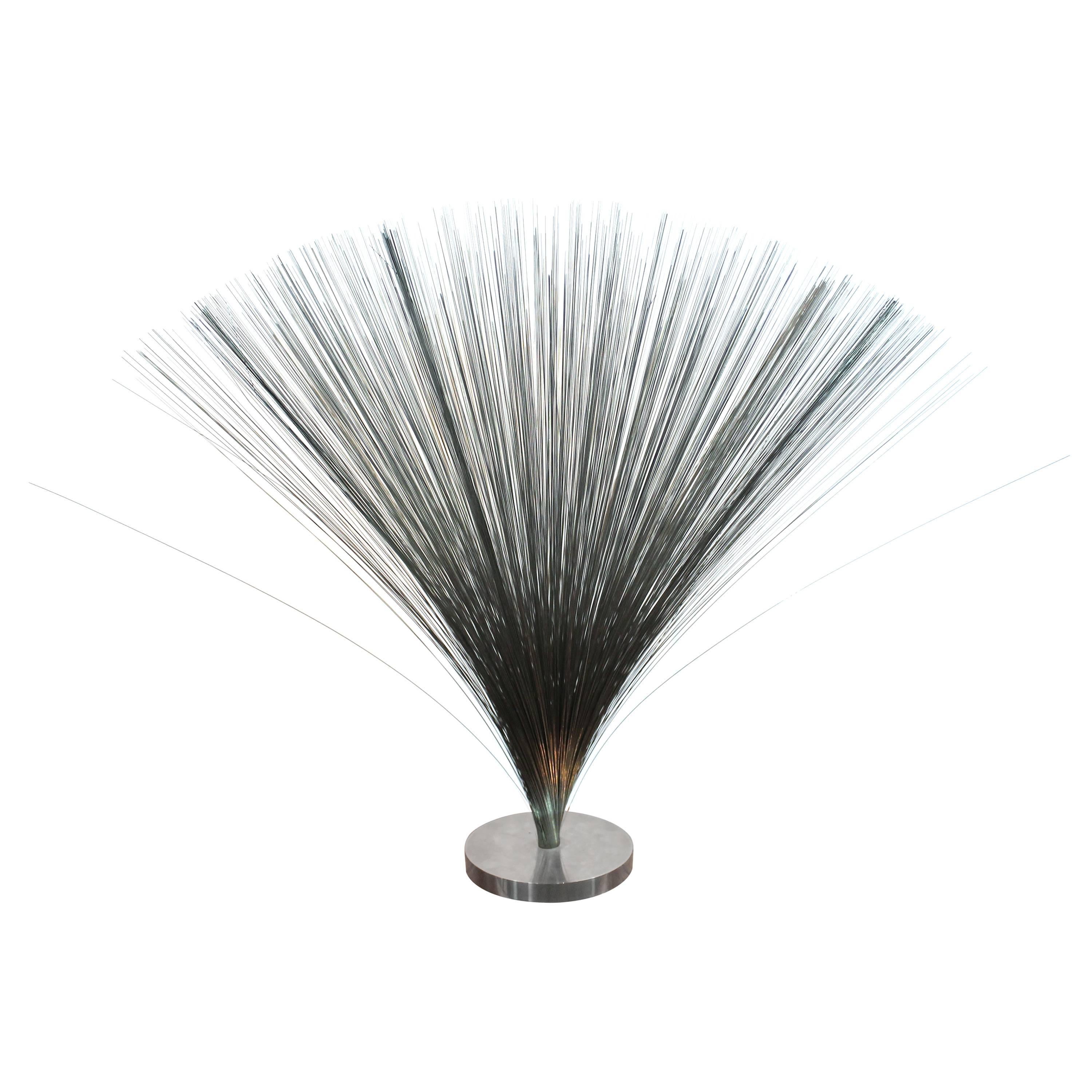 Kinetic Spray Sculpture by Tom McAllister after Bertoia For Sale