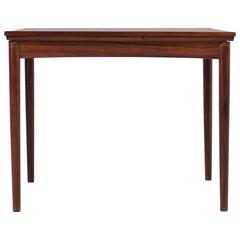Beautiful 1960s Poul Hundevad Convertible Rosewood & Leather Dining Game Table