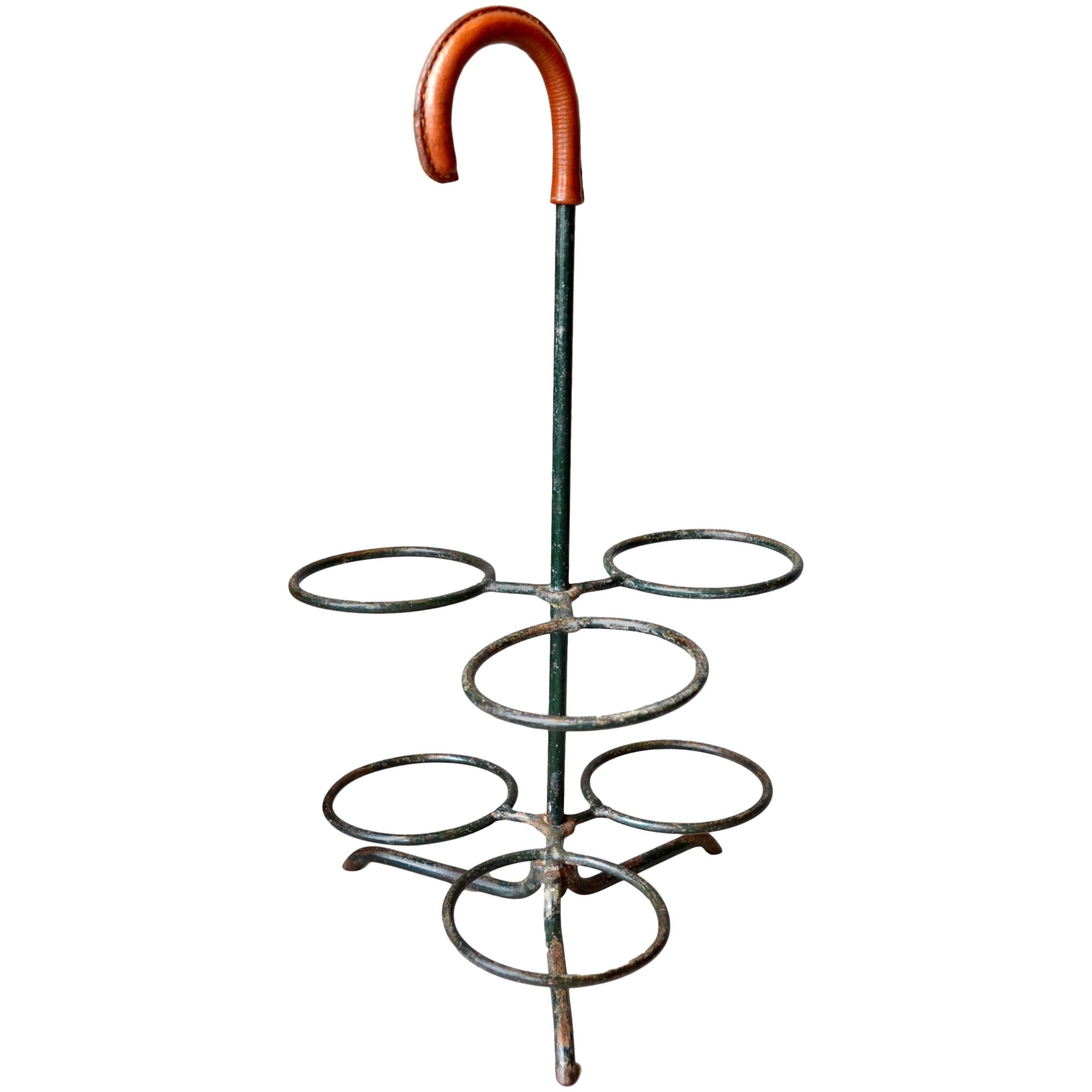 Jacques Adnet Wine Bottle Holder or Umbrella Stand