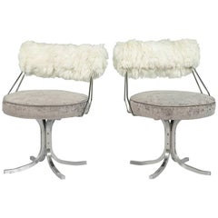 Alpaca Fur Vanity Stool