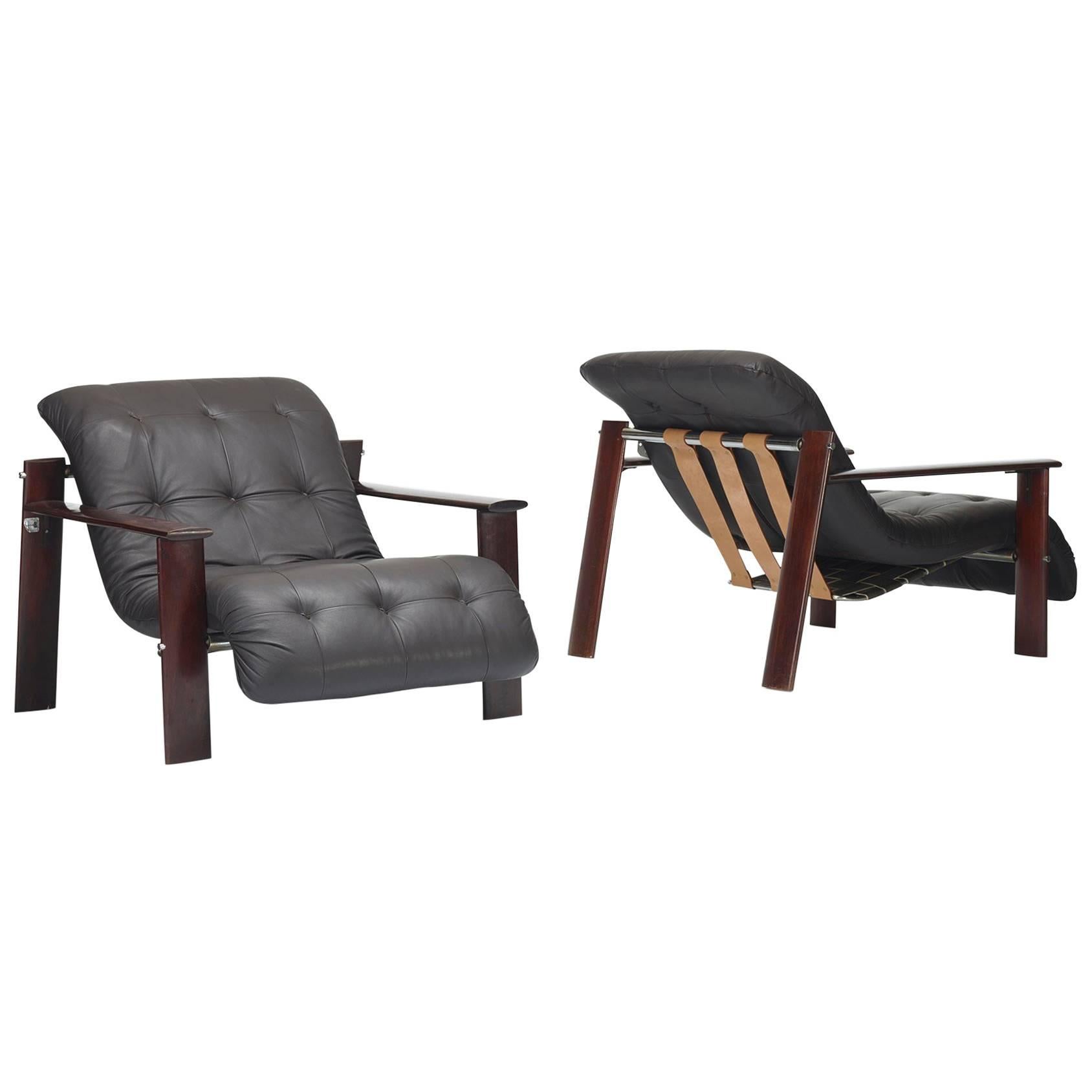Pair of Lounge Chairs by Percival Lafer for Lafer S.A. Ind. Com