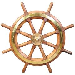 Vintage Eight-Spoke Ship's Wheel