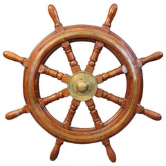 Vintage Old Eight-Spoke Ship's Wheel