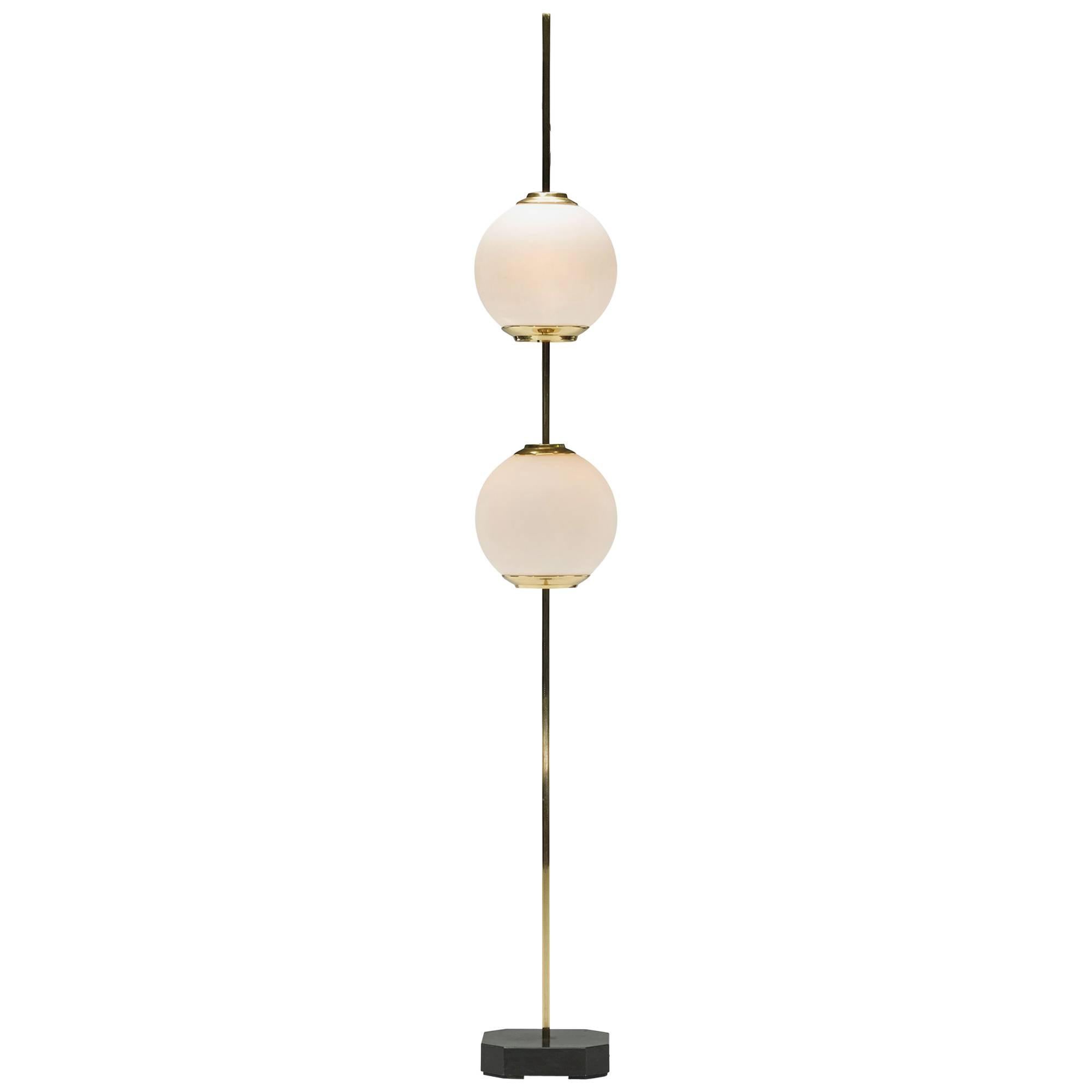 Doppio Pallone Floor Lamp, Model Lte 10 by Luigi Caccia Dominioni