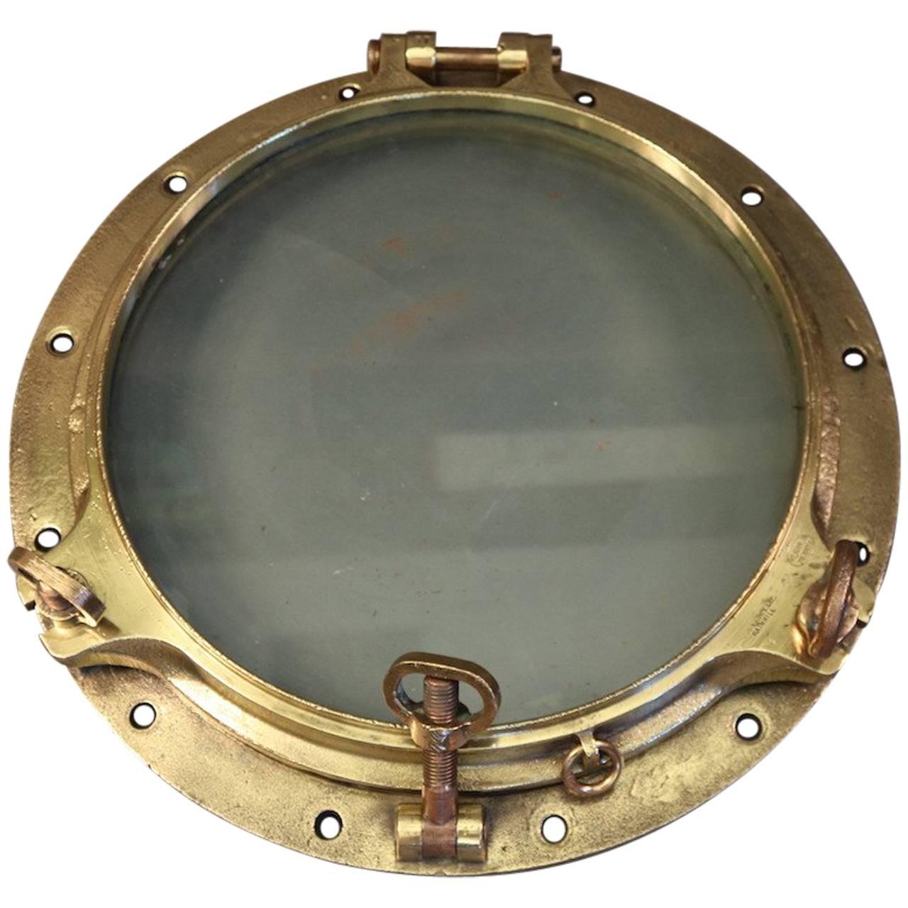 Massive Brass Porthole at 1stDibs