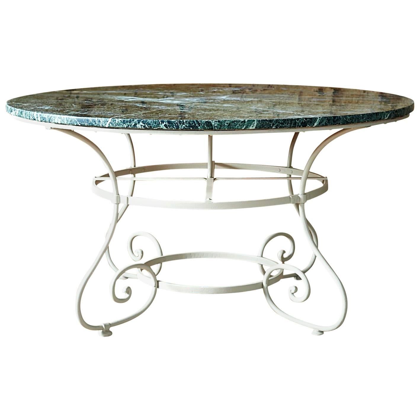 19th Century Dining Table with Marble Top