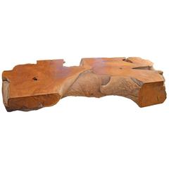 Natural Teak Wood Coffee Table or Bench