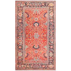 Large Antique Serapi Persian Rug 12