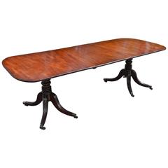 Period Early Regency Plum Pudding Mahogany Dining Table