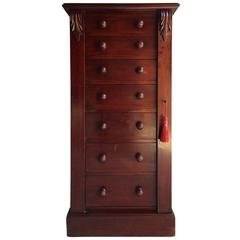 Antique Wellington Chest of Drawers Victorian Mahogany, 19th Century
