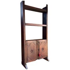 Antique French Bookcase, Rustic Victorian, 19th Century