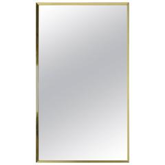 Large Brass Frame Mirror by Paul McCobb