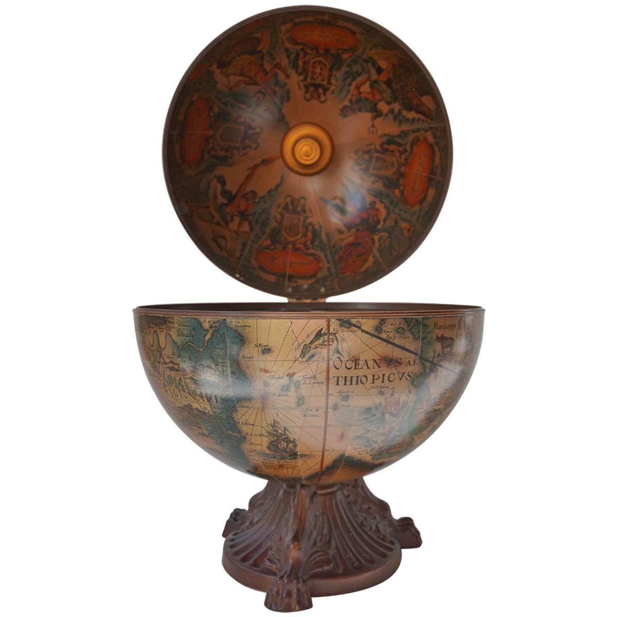 Italian World Globe Dry Bar, circa 1960s