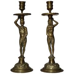 Pair of Bronze Candlesticks 1