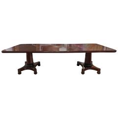 Elegant Mahogany Two Pedestal Dining Table