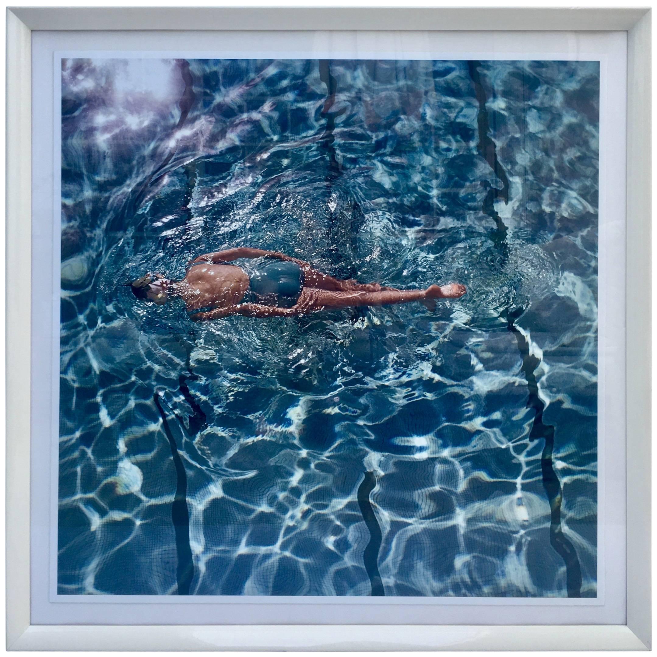 Contemporary Framed Photograph "the Swimmer" by Fred Lyons, 1960