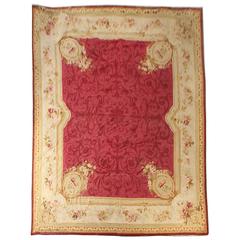 Large Early 18th Century Aubusson Carpet Made in France Neoclassical Taste