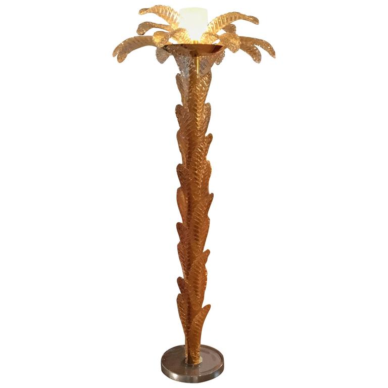 Beautiful Vintage Palm Floor Lamp at 1stdibs