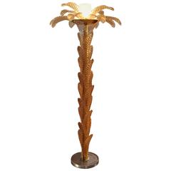 Beautiful Vintage Palm Floor Lamp