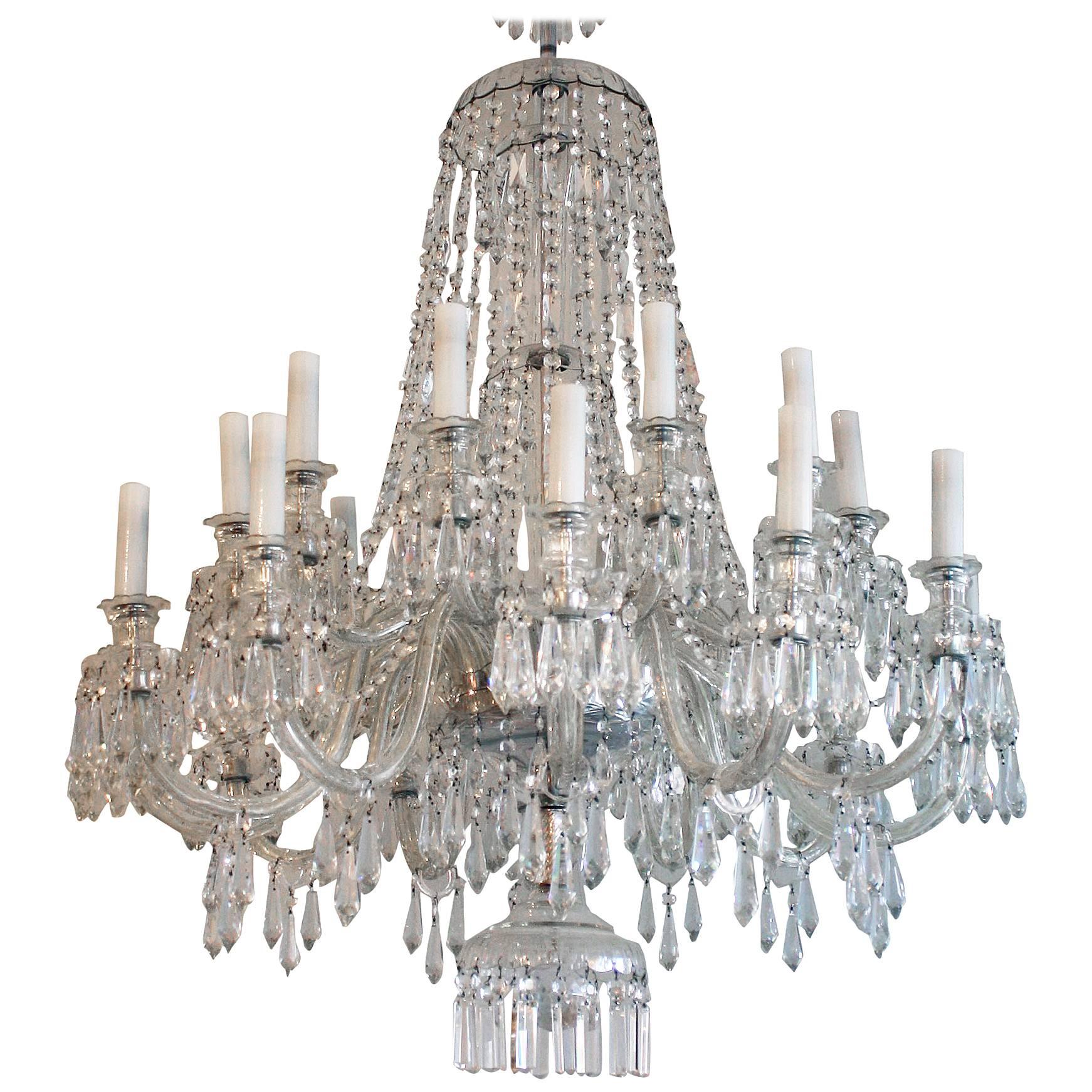 A very large and beautiful 26-arm glass chandelier, first half of the 20th-century, a real statement piece, from a private home on Bishops Avenue.

 