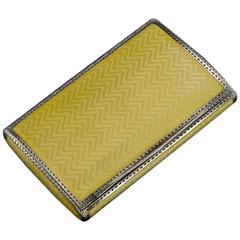 Antique Art Deco Solid Silver and Guilloche Enamel Cigarette Case, circa 1903