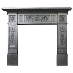 Restored Antique Late Victorian Cast Iron Fire Surround