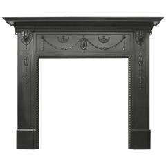 Restored Antique Edwardian Cast Iron Chimneypiece