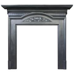 Antique Edwardian Art Nouveau Cast Iron Fireplace Surround 3