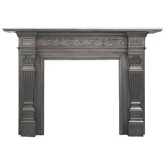 Antique Coalbrookdale Victorian Cast Iron Fireplace Surround