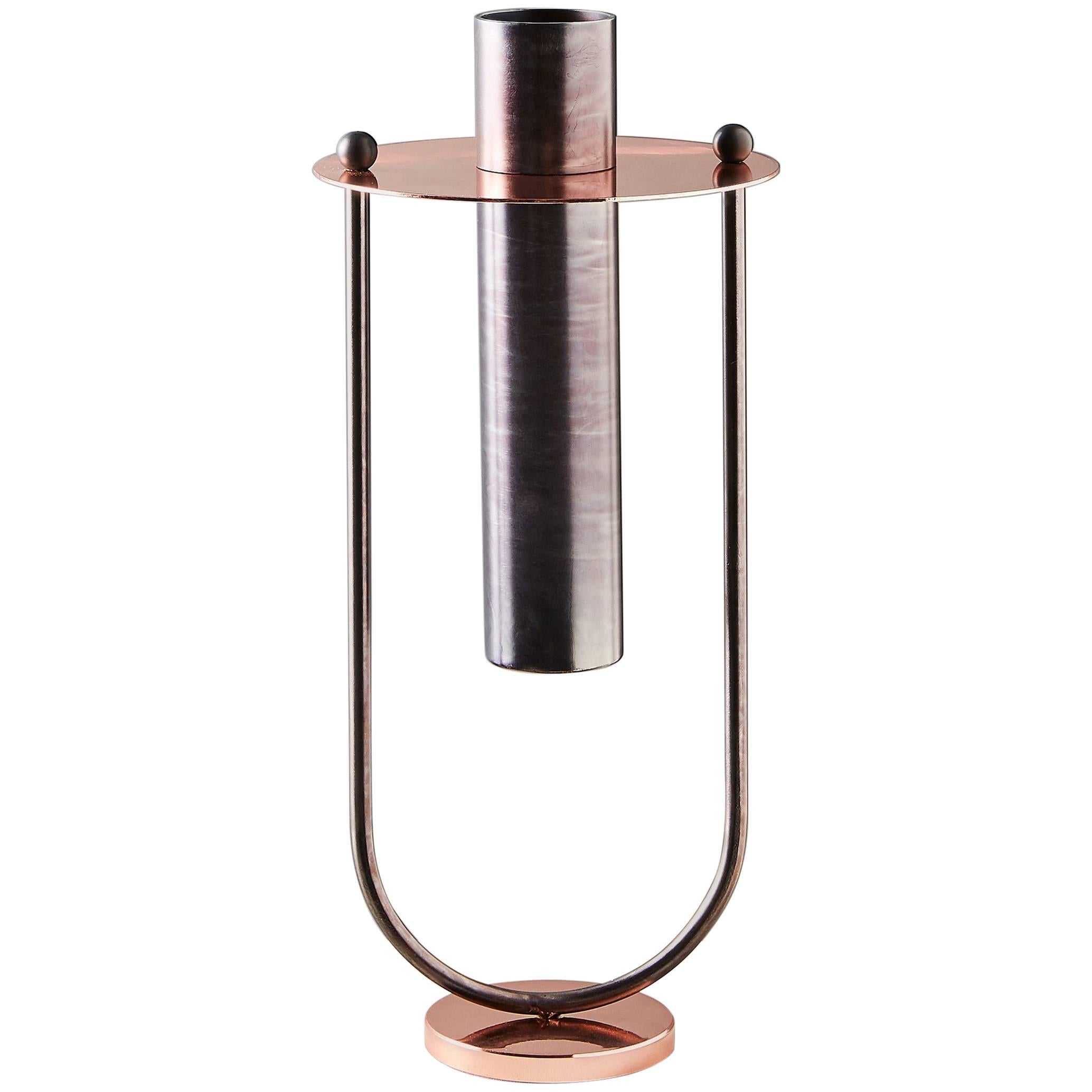 Elettra Metal Vase Designed by Federica Biasi for Mingardo For Sale