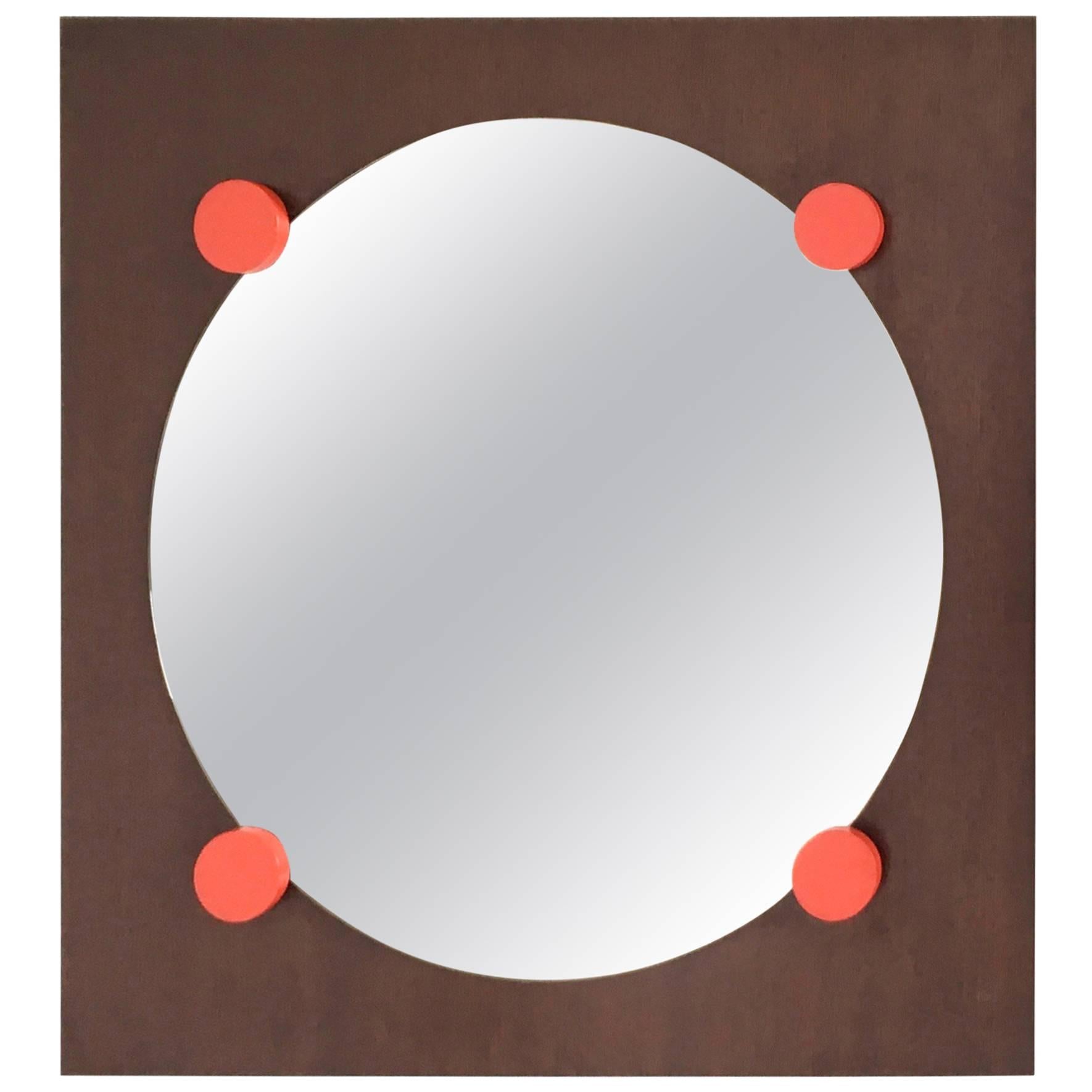 Wall Mirror in the Style of Ettore Sottsass, Italy, 1970s