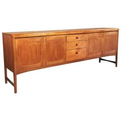 1970s Mid-Century Very Long Four Door Teak Sideboard